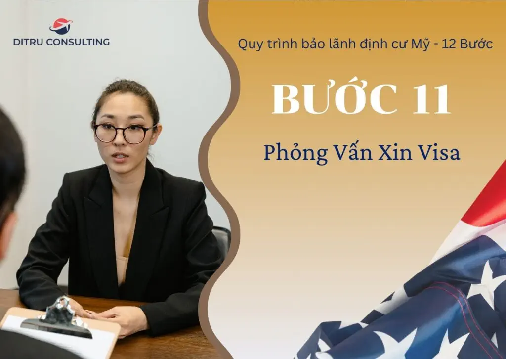 Bước 11 Phỏng vấn xin visa trong quy trình bảo lãnh người thân định cư Mỹ