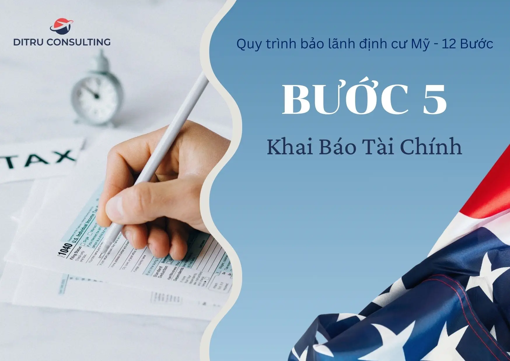bước 5 khai báo tài chính bảo lãnh định cư Mỹ