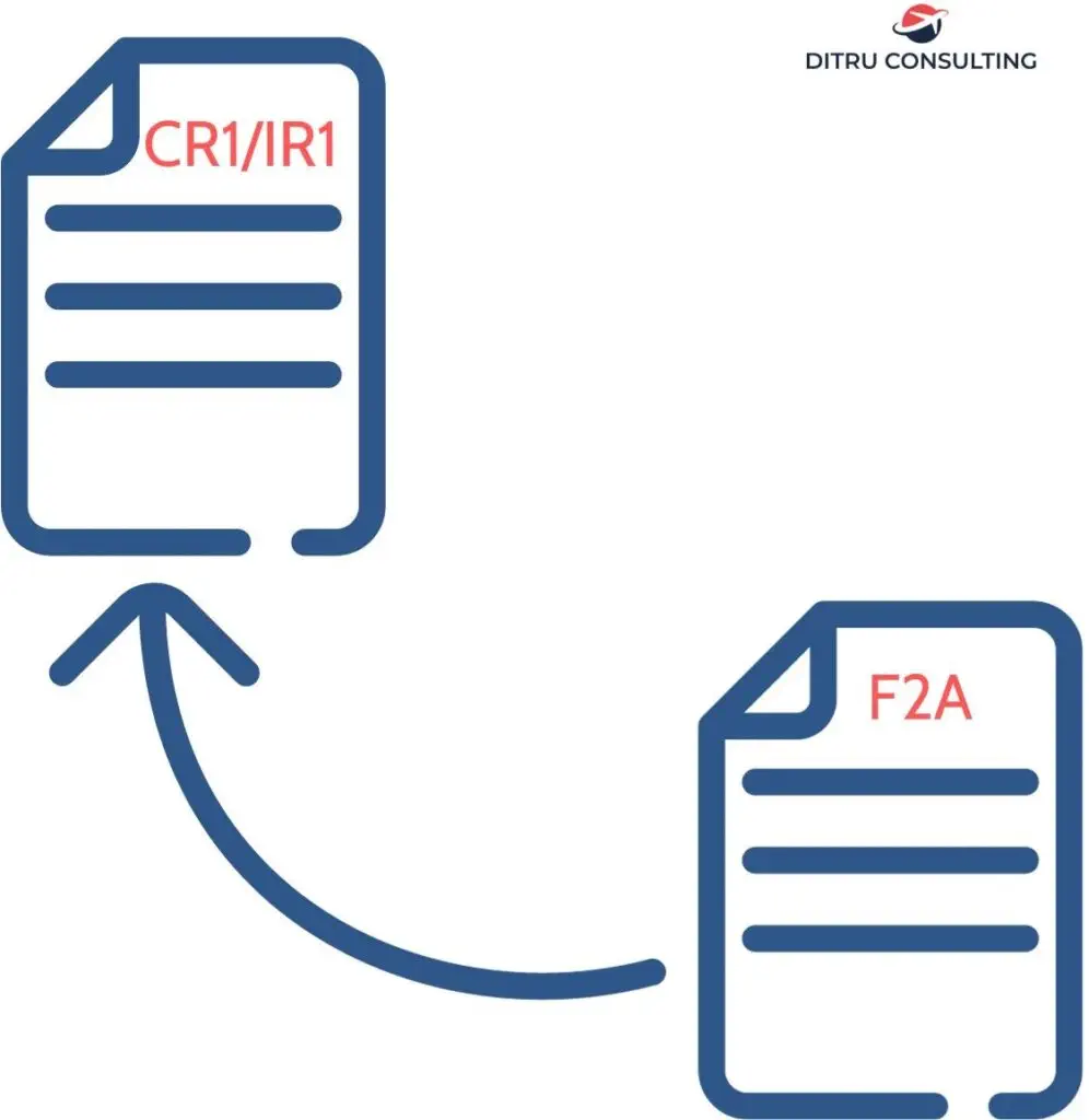 chuyển diện F2A sang CR1-IR1