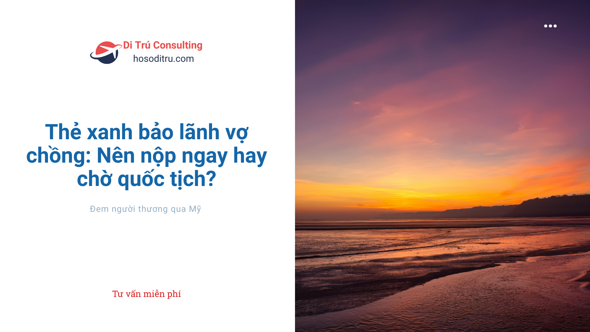bảo lãnh vợ chồng bằng thẻ xanh