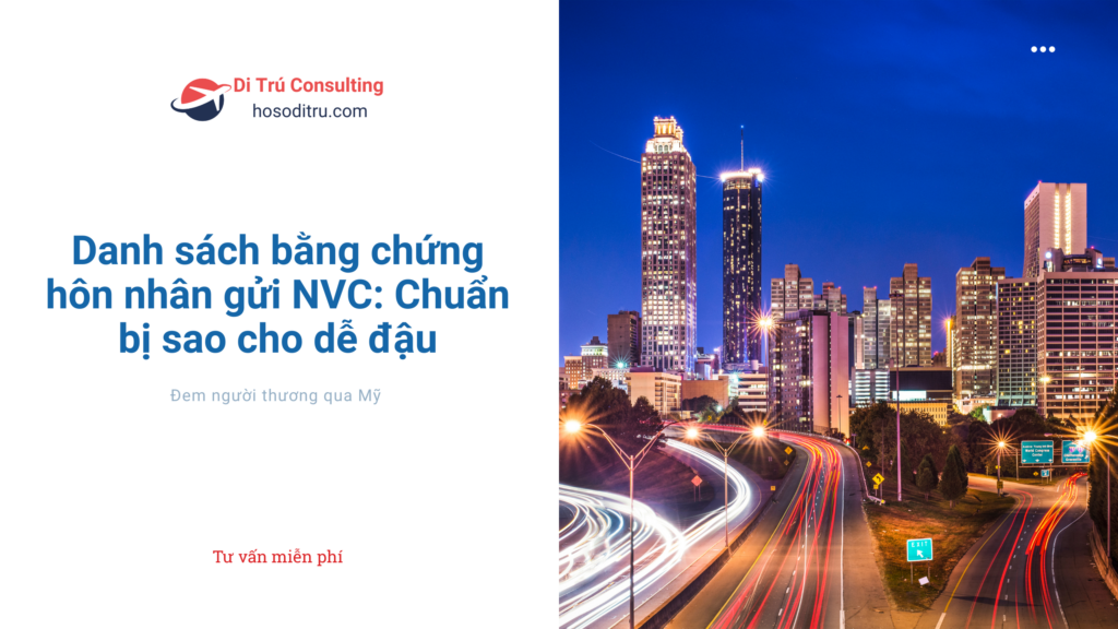 danh sách bằng chứng hôn nhân gửi nvc